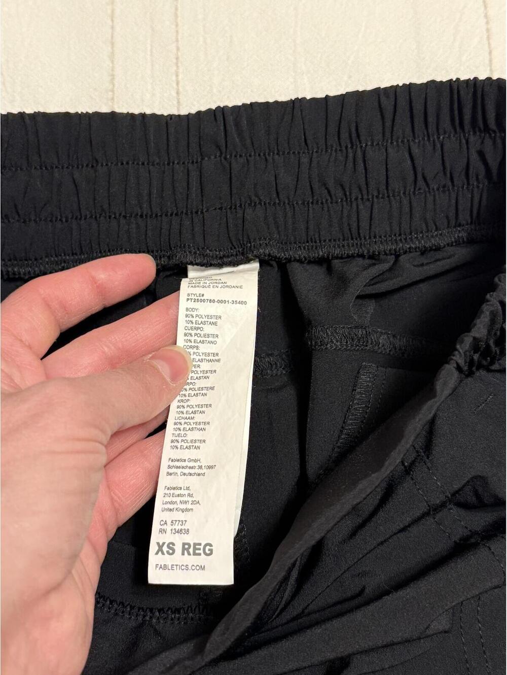 Fabletics Black Wide Leg Cargo Pants Women's XS Regular Elastic Wai - Picture 3 of 5